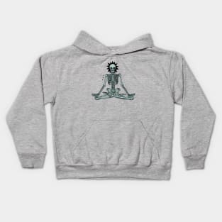 yoga skeleton Kids Hoodie